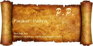 Pauker Petra névjegykártya